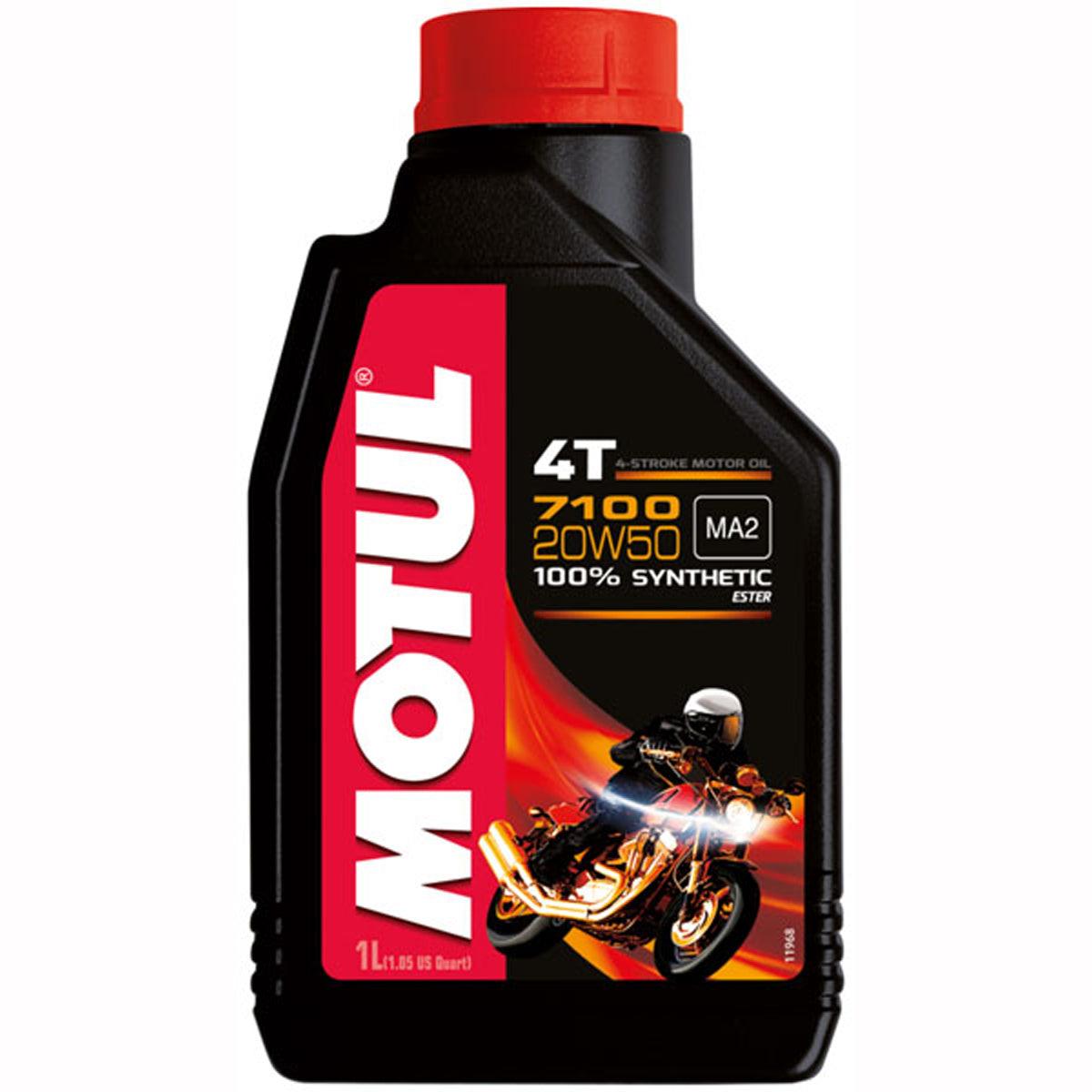 Motul Fully Synthetic 7100 20W50 4T Oil - Black - Browse our range of Care: Oils & Liquids - getgearedshop 