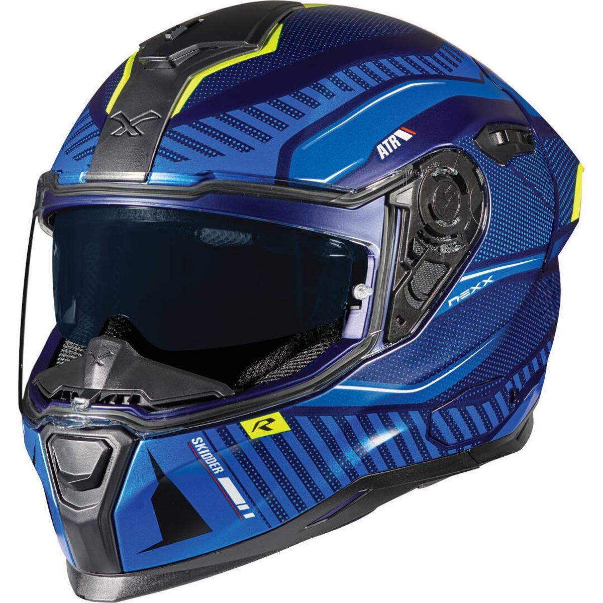Nexx SX.100R Helmet Skidder - Blue Neon - getgearedshop