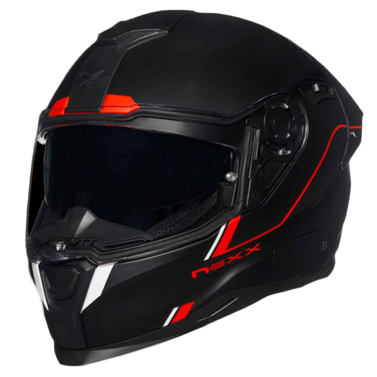 Nexx SX.100R Frenetic Full Face Helmet: A sporty entry-point motorbike helmet with great aero-dynamics & a drop down visor 2