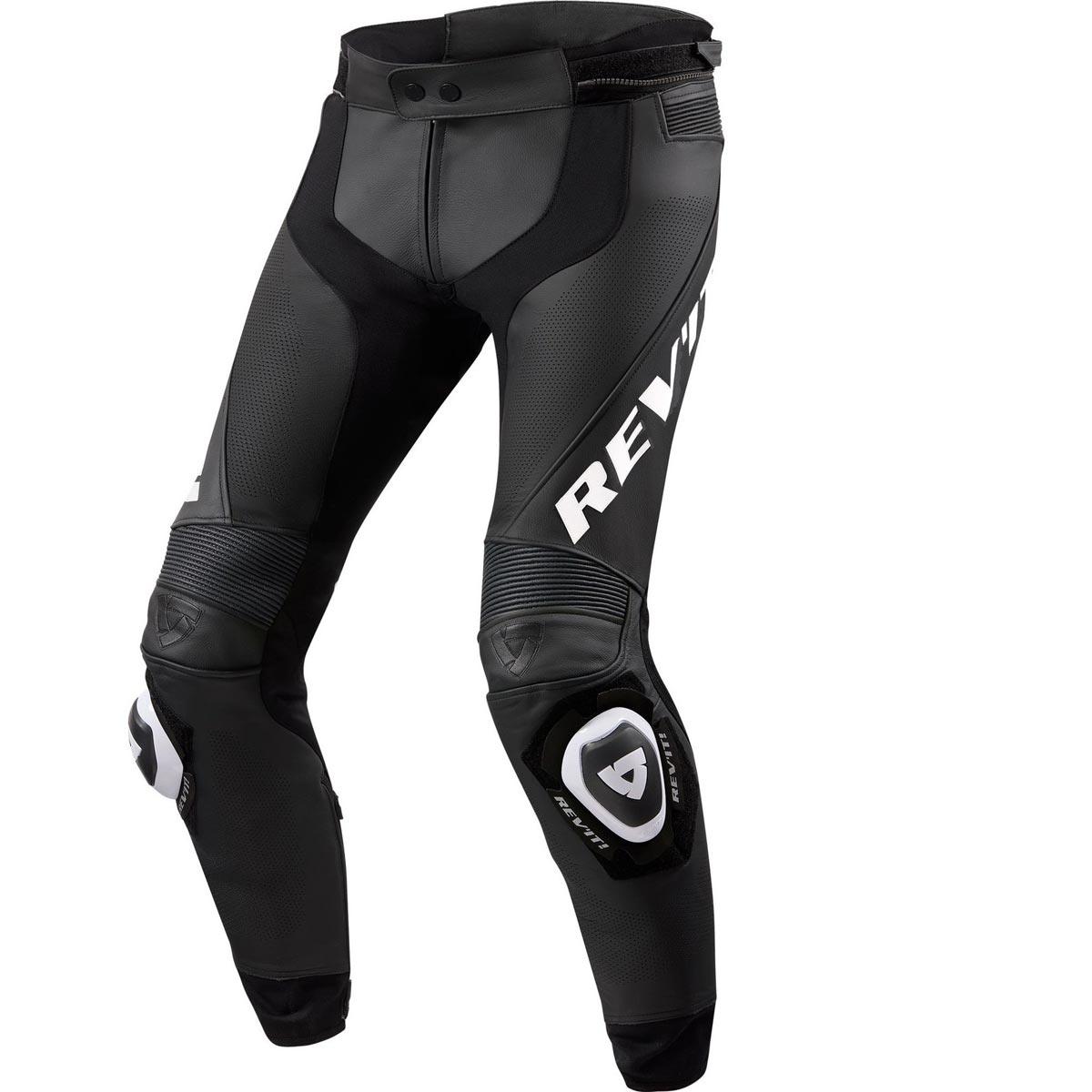 Rev It! Apex Leather Trousers Reg Leg Black White 58