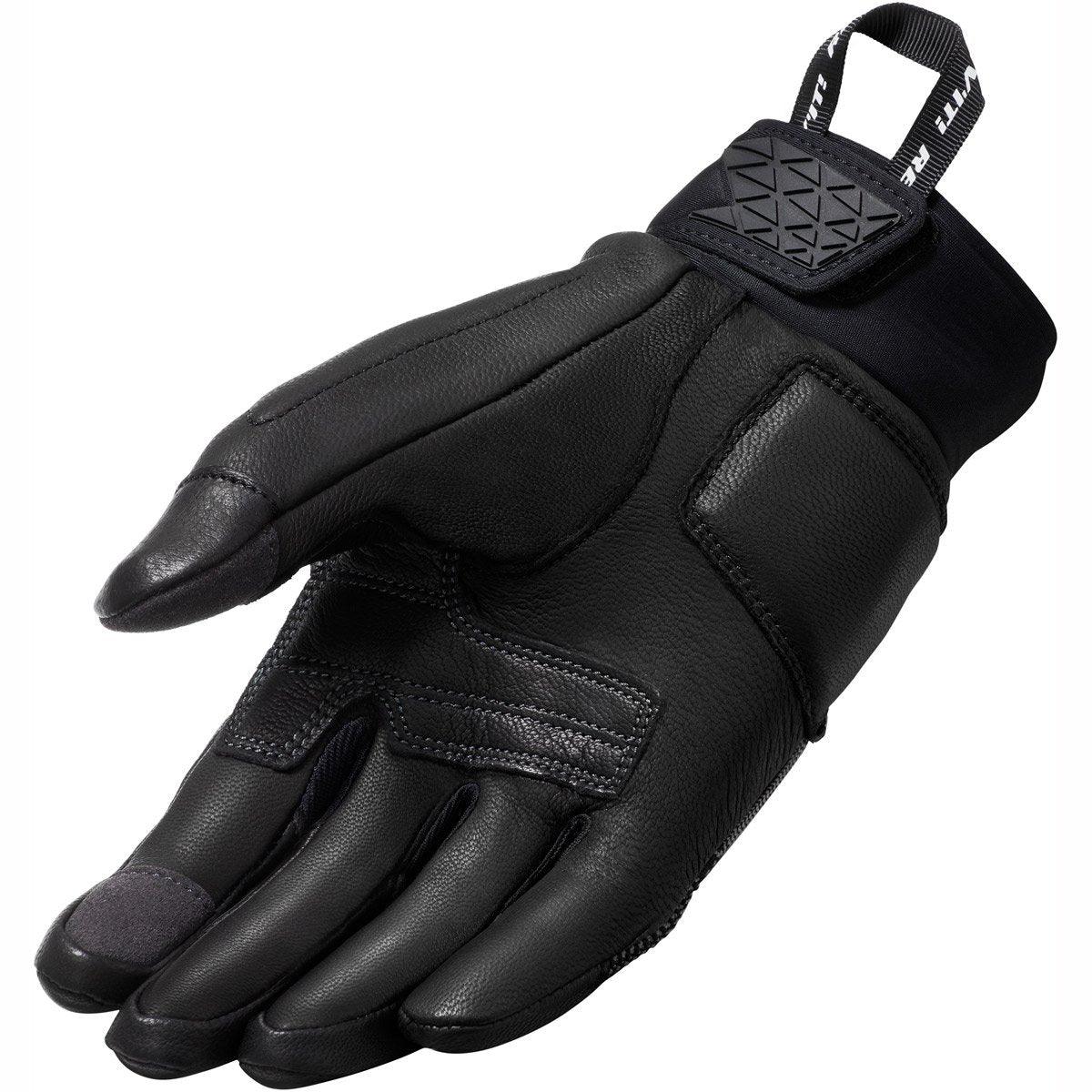 Rev It! Kinetic Gloves Black Anthracite - Mesh Motorcycle Gloves