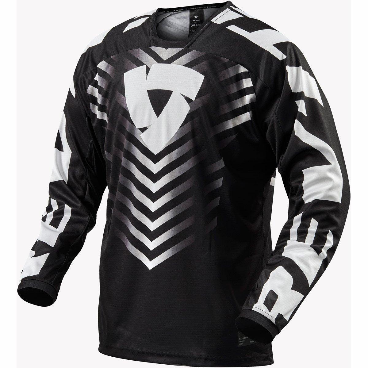 Rev It! Rough Enduro Jersey - Black White - Browse our range of Clothing: Overshirts - getgearedshop 