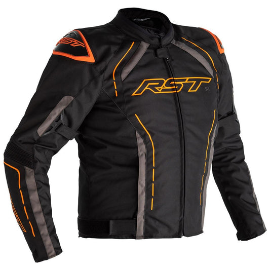 RST S-1 Textile Jacket CE WP - Black Grey Orange - Browse our range of Clothing: Jackets - getgearedshop 