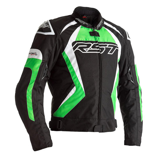 RST Tractech Evo 4 Textile Jacket CE WP Black Green 3XL UK50
