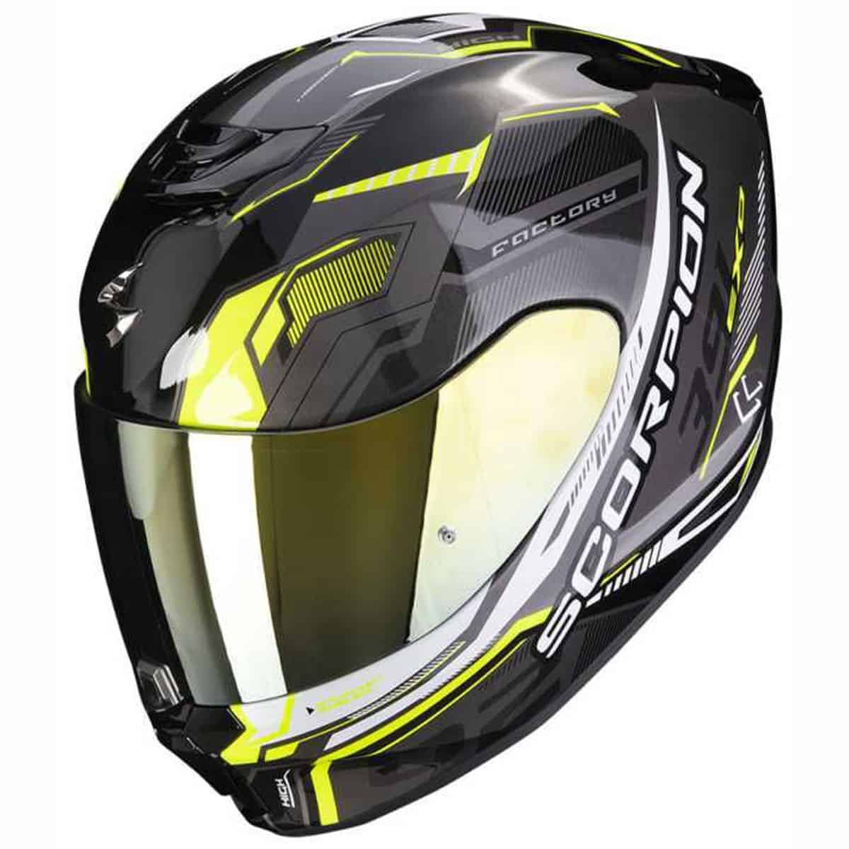 Scorpion Exo-391 Helmet Haut - Black Silver Yellow main