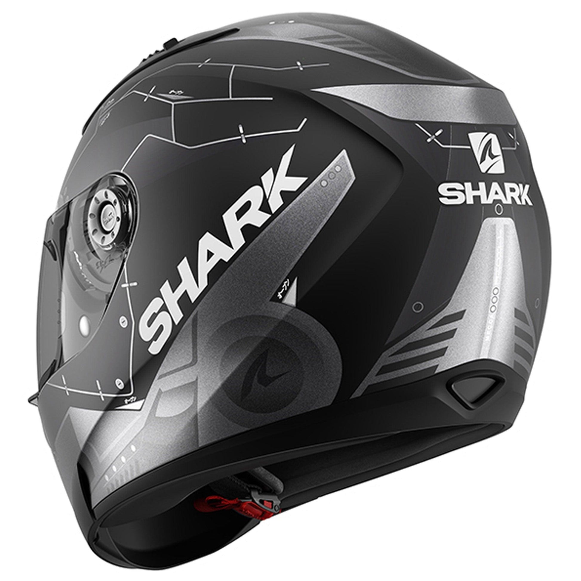 Shark Ridill 1.2 Mecca MAT KAS Helmet - Black Grey Silver - getgearedshop