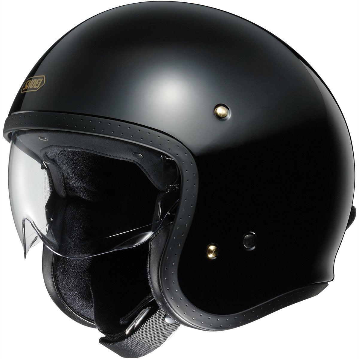 Shoei J-O Open Face Helmet - Black - Browse our range of Helmet: Open Face - getgearedshop 