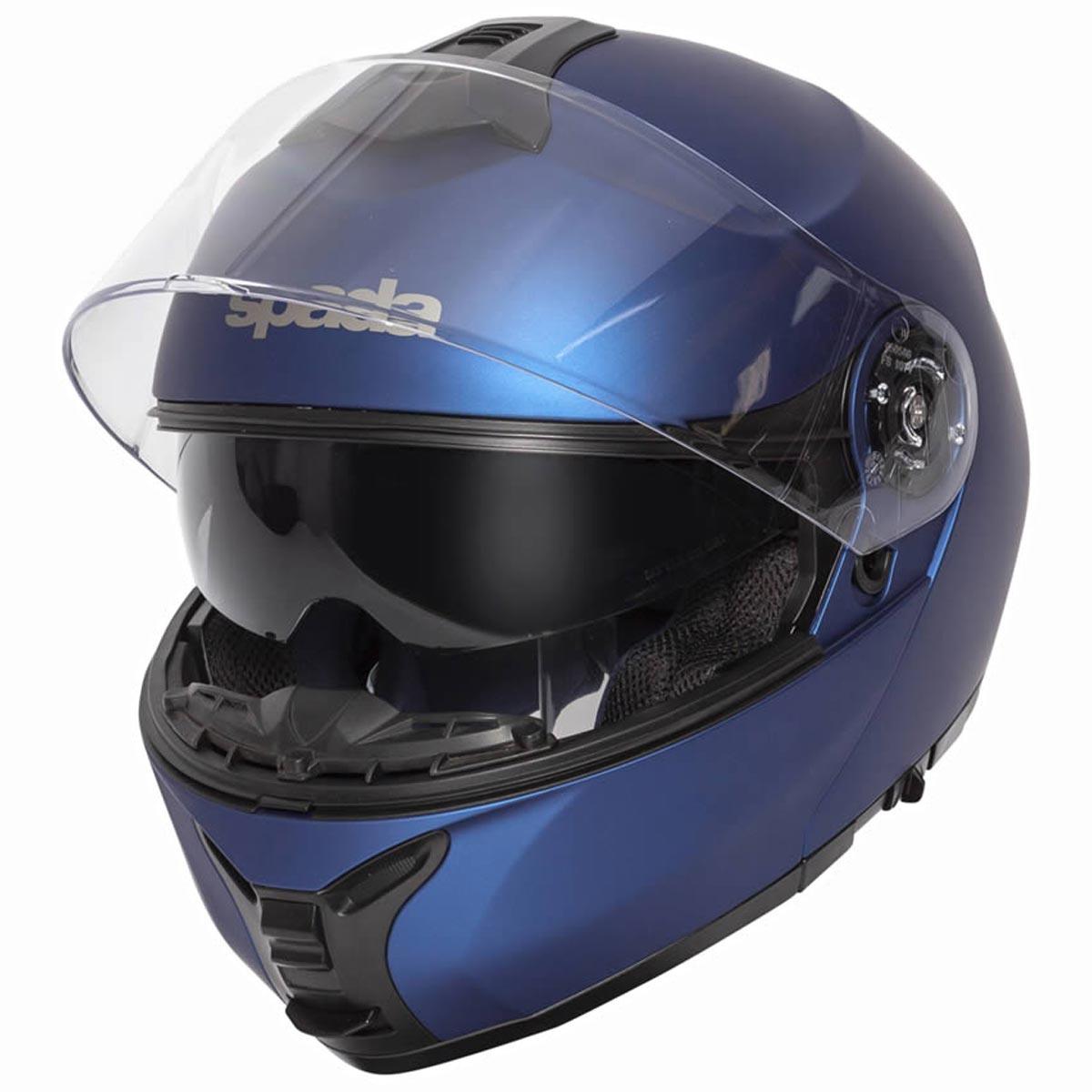 Spada Orion Flip Front Helmet - Matt Blue - Browse our range of Helmet: Flip Up - getgearedshop 