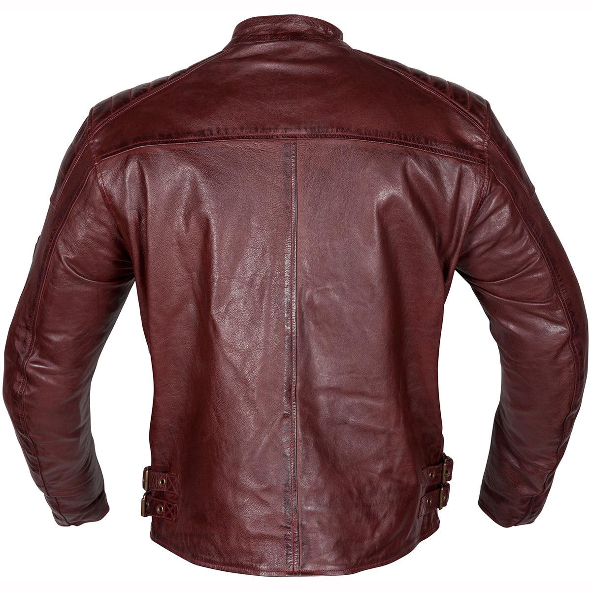 Spada Redux Leather Jacket Burgundy - Motorcycle Leathers