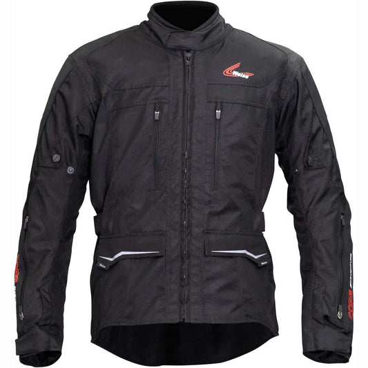 Weise Core Adventure waterproof motorcycle jacket black front