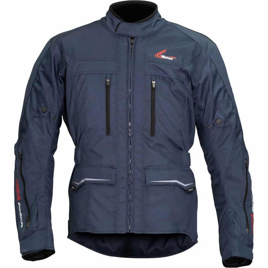 Weise Core Adventure waterproof motorcycle jacket navy front