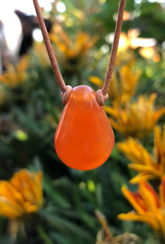 Orange Chalcedony Pendant