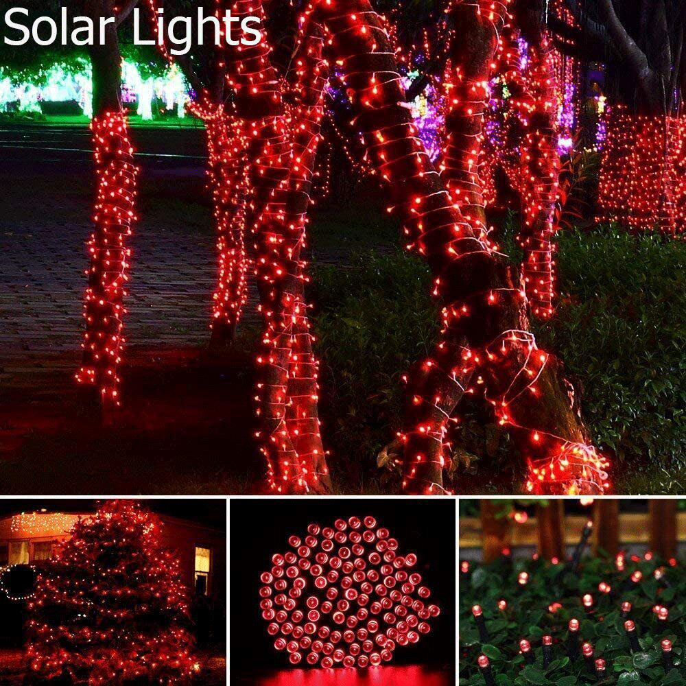 red solar fairy lights