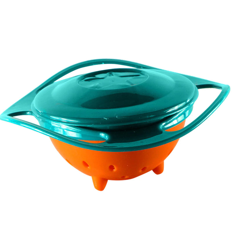 3pcs 360 Rotate Spill-Proof Universal Gyro Bowl Training Bowls Feeding Learning Dishes