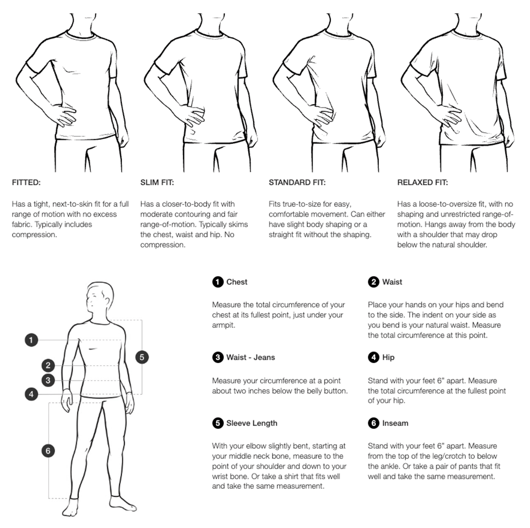 TNF Size Guide