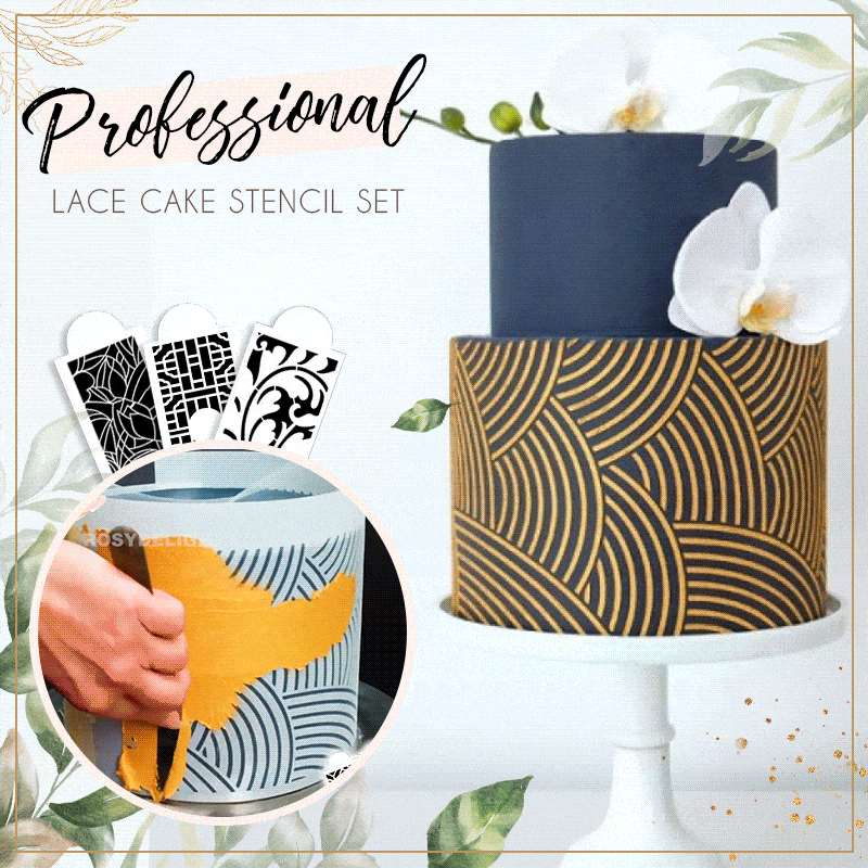Cake Lace Decoration Stencil Set (10 Styles Included!) - Axelwell