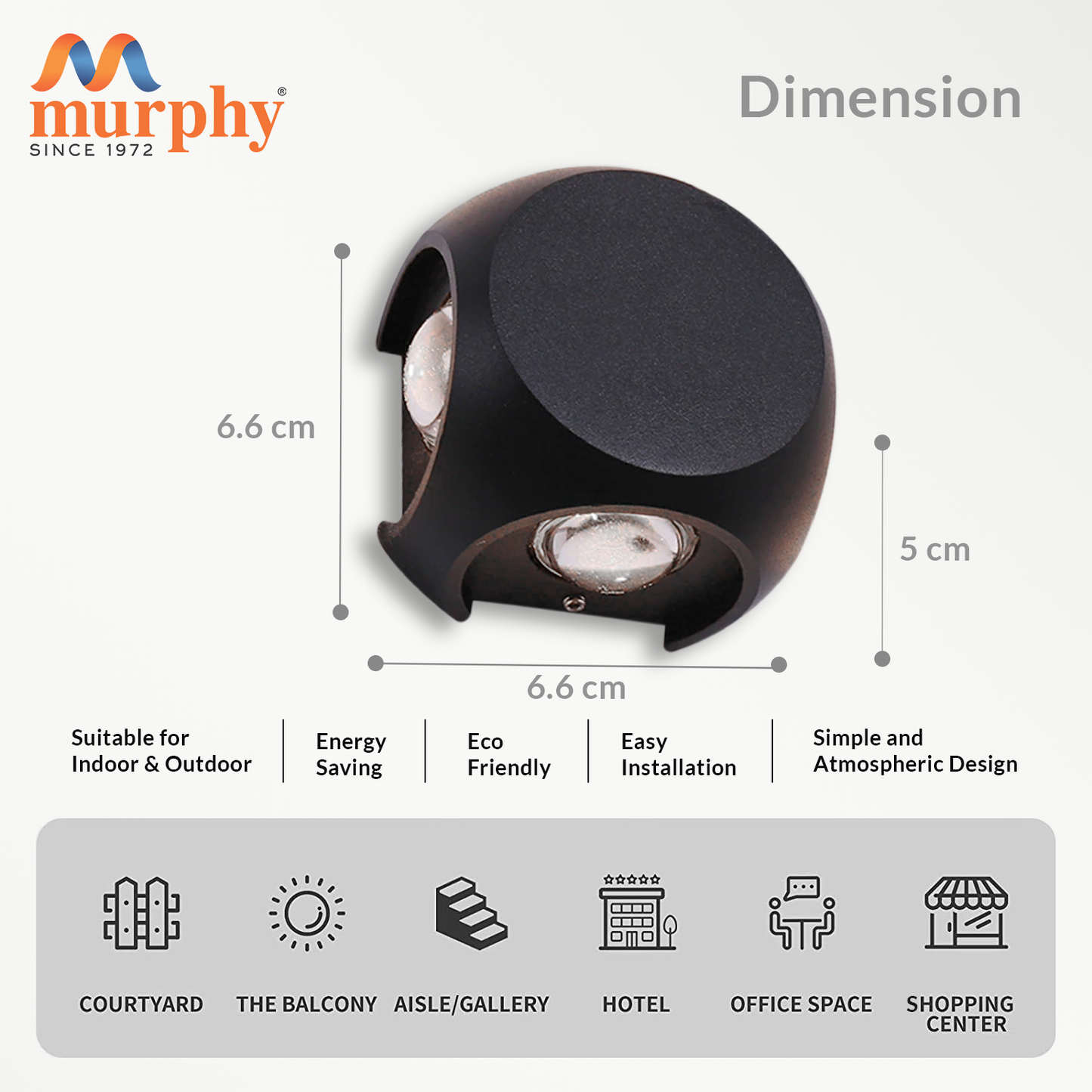 Murphy 6W LED Omni Wall Light
