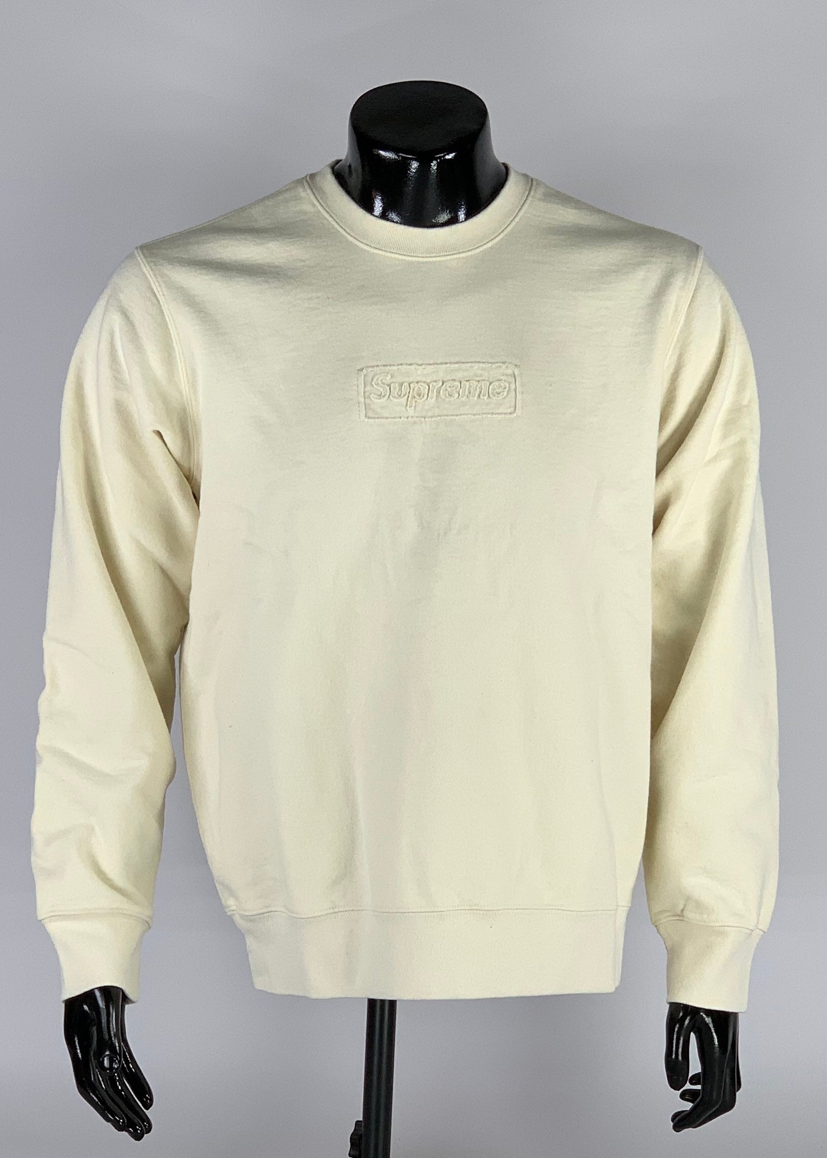 Supreme Cutout Logo Crewneck L Natural-