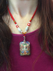 buy Tibetan thangka wearable art jewelry at www.explosionluck.com