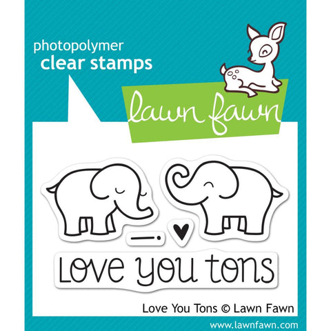Lawn Fawn Clear Stamps - Love you Tons 3" x 2" (Coordinates with "Love you Tons" Lawn Cuts Dies)