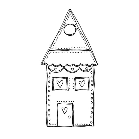 Joggles Cling Stamp 1.5" x 3.25" - Wonky House #5