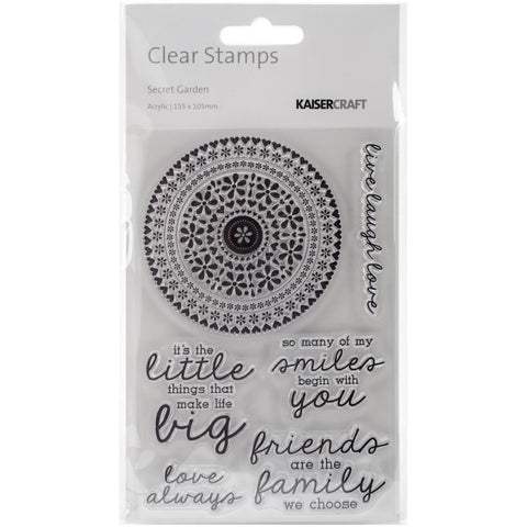 Kaisercraft Clear Stamps 6.25"X4" - Secret Garden