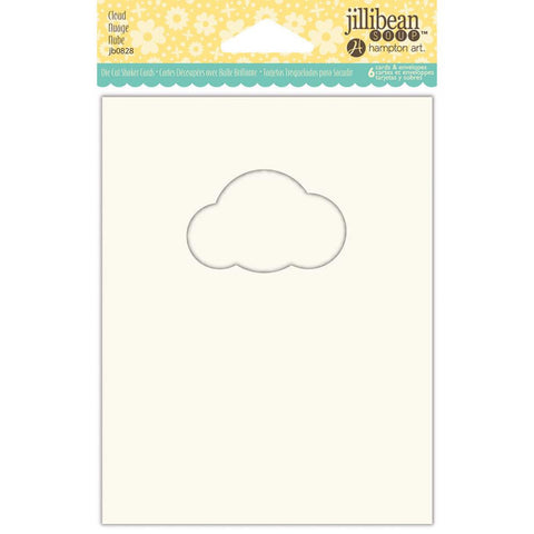 Jillibean Soup Shaker Cards/Envelopes, 6/Pkg - Cloud