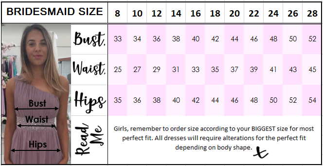 How To Measure Your Bridesmaid Dress