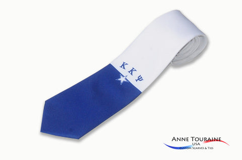 custom-made-logoed-ties-fraternities-single-logo-blue-white-anne-touraine