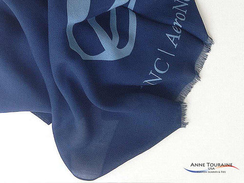 custom scarf with fringes by ANNE TOURAINE Custom Scarves and Ties USA