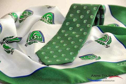 Coordinated custom scarves and custom ties