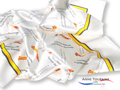 Custom silk scarves created by ANNE TOURAINE USA Custom Scarves and Ties