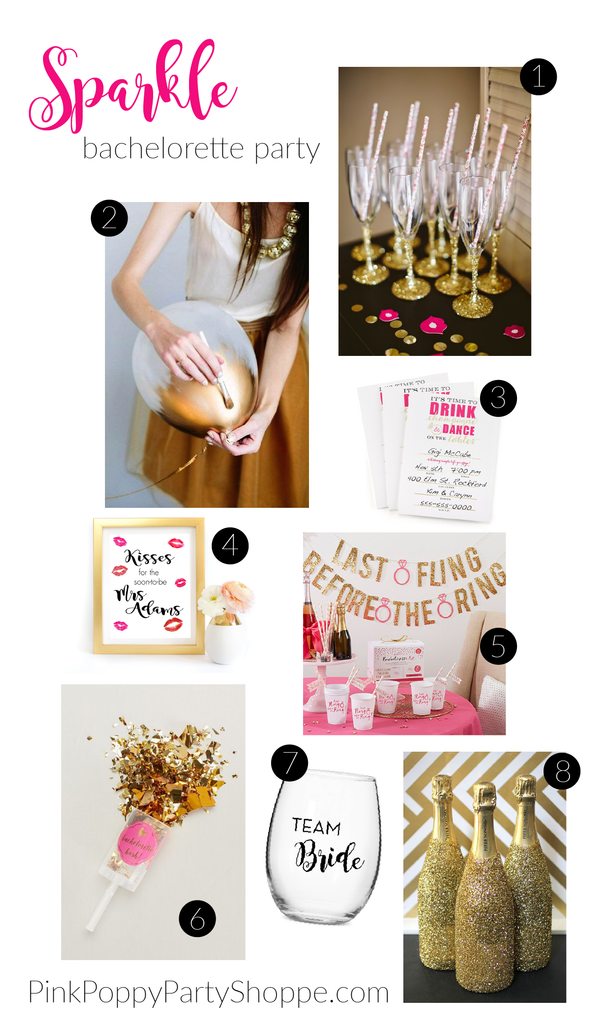 {Plan Your Party} Sparkle Bachelorette Party Inspiration | Pink Poppy Party Shoppe 