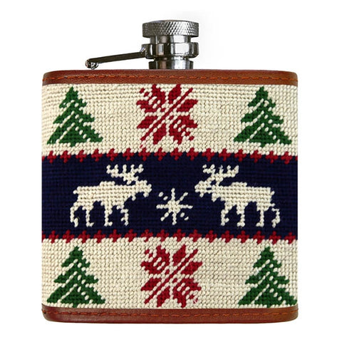 Christmas Sweater Needlepoint Flask