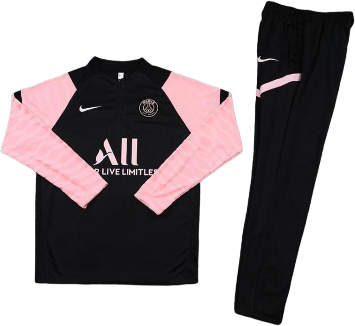 Nike x PSG Tracksuit Pink \u0026 Black Full 