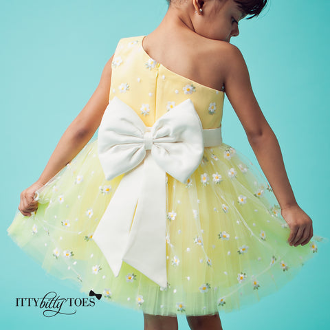 yellow couture dress for girls