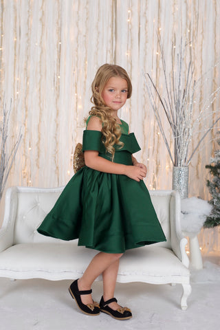 Clarissa Green Holiday Dress - Itty Bitty toes
