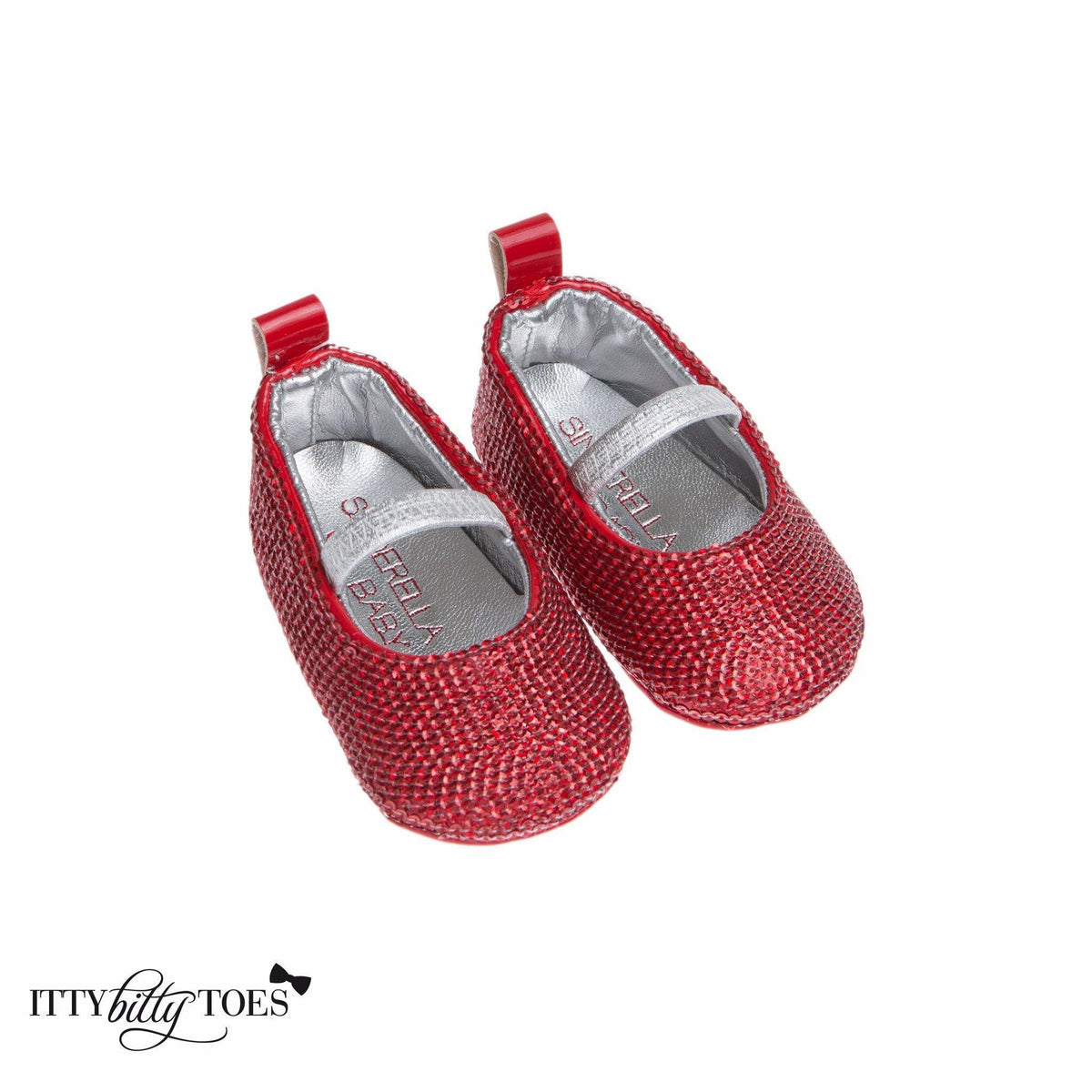 red sparkly baby shoes