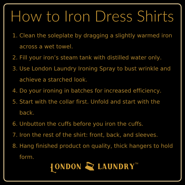 how to iron dress shirts