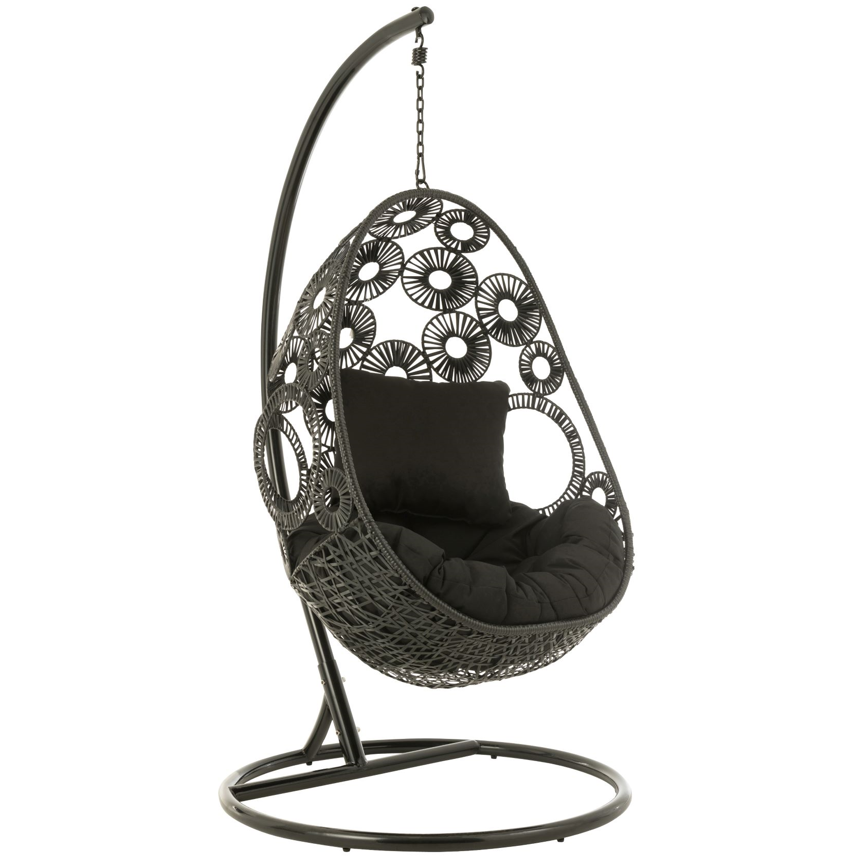Indica Noordoosten omvatten Hammock Chair+Cushions Bula Metal/Reed Black – Felika