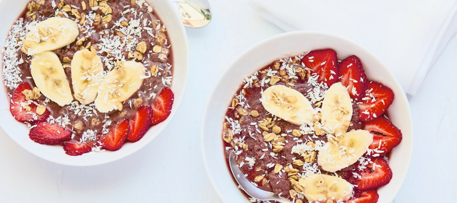 Peanut Butter Acai Bowl with Strawberries & Bananas Breakfast Meal Kits
