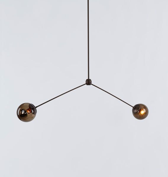 2 globe pendant light