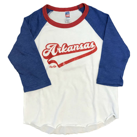 red and white raglan