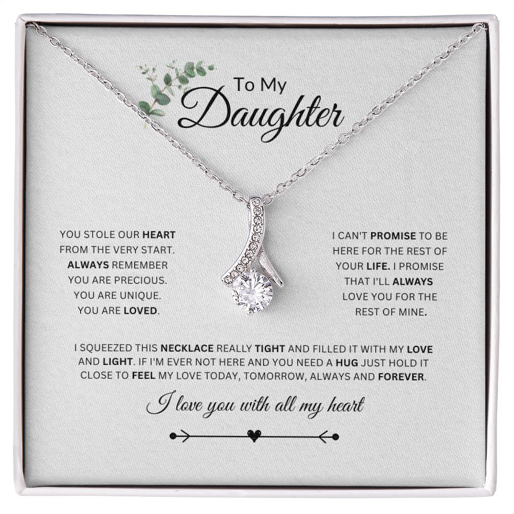 To My Daughter - Alluring Beauty Necklace – Simply Pink Things LLC