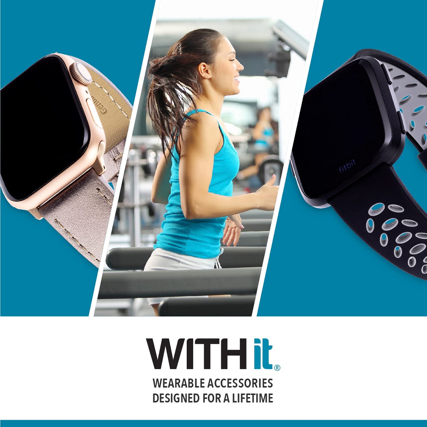 WITHit Black Stainless Steel Mesh Band for 38/40/41MM Apple Watch®