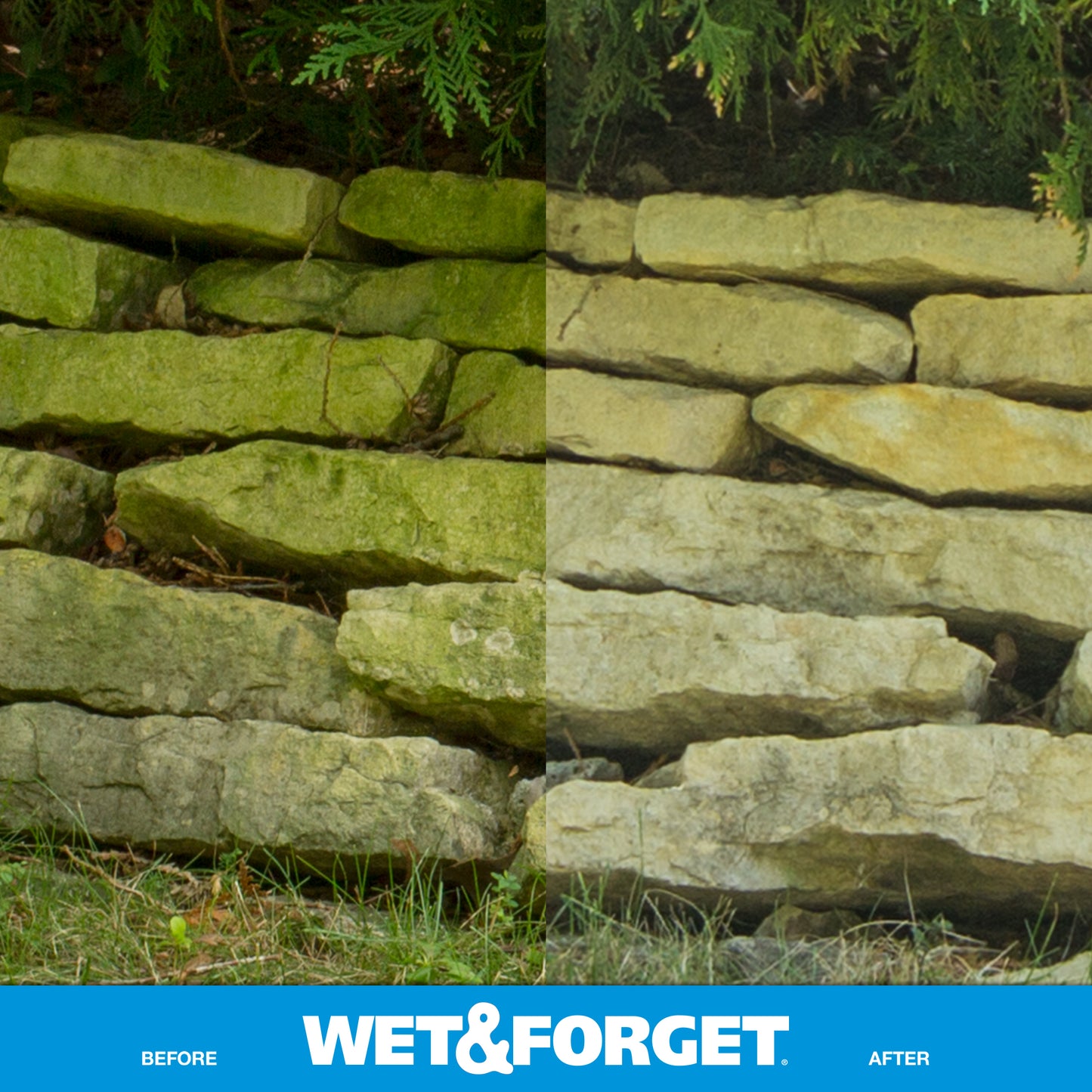 Wet & Forget Outdoor Cleaner Ready to Use Moss Mold Mildew & Algae Stain Remover