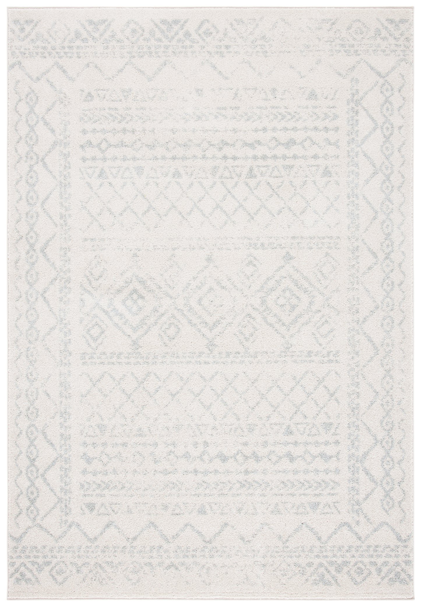 SAFAVIEH Tulum Ronald Distressed Area Rug, Ivory/Light Grey, 5'3" x 7'6"