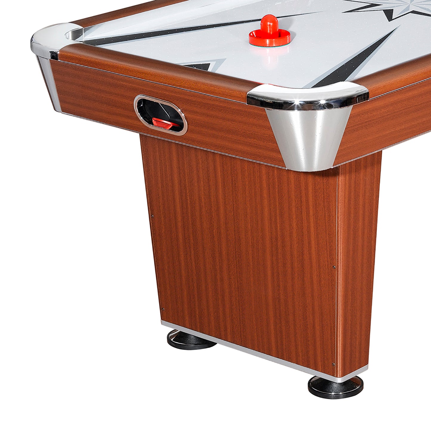 Hathaway 7-Piece Air Hockey Set, Brown and Gray