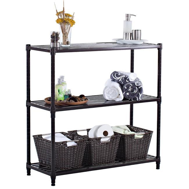 Trinity Adjustable 14"W x 36"D x 35"H 3-Shelf Unit, Dark Bronze