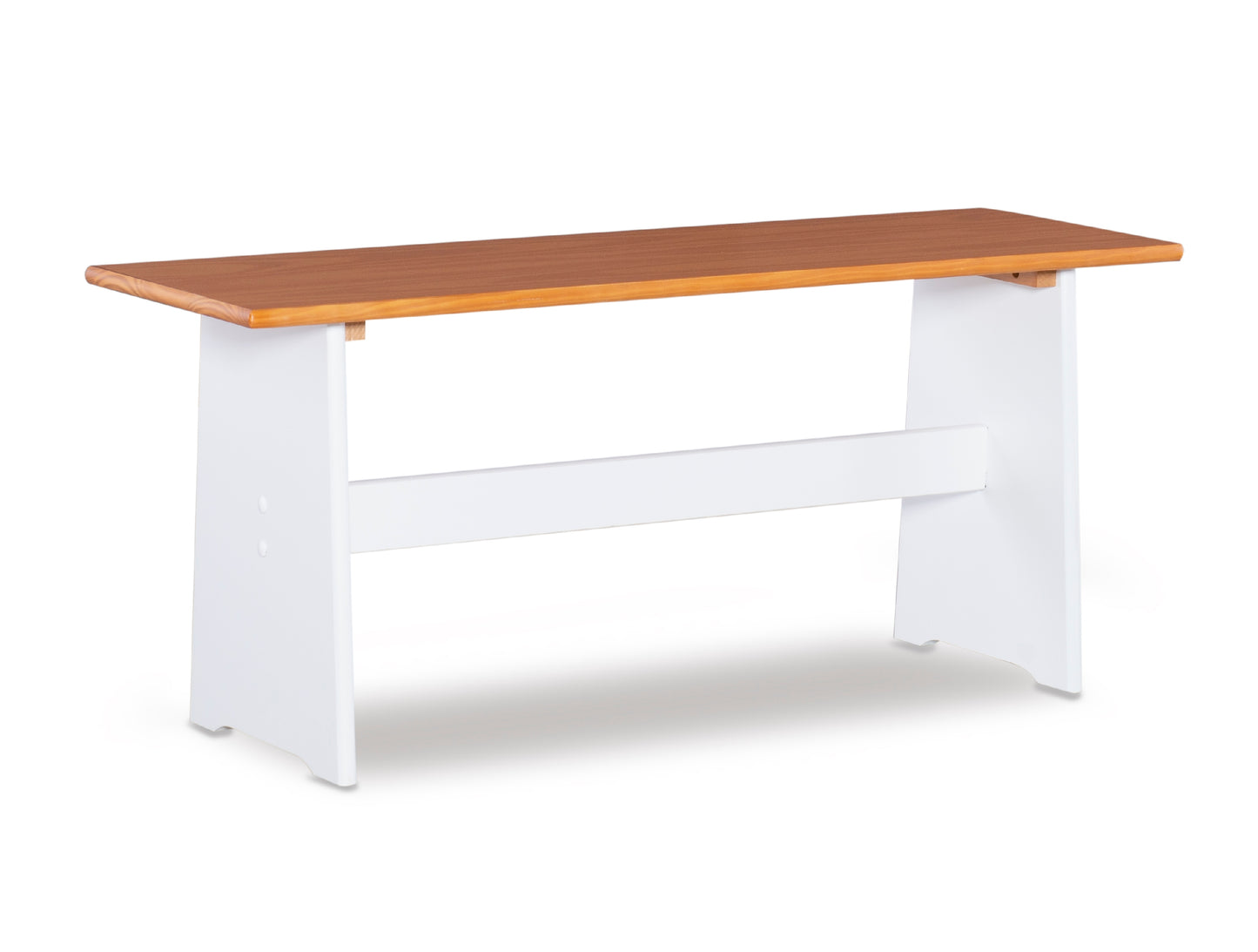 Linon Shirmaine Corner Dining Breakfast Nook with Storage, Table and Bench, Seats 5-6, White and Natural Finish